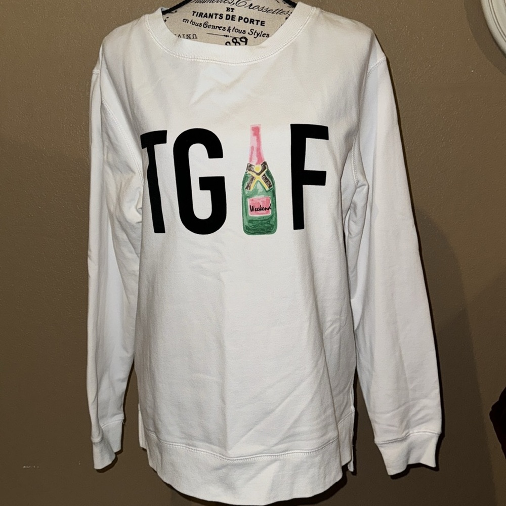 TGIF sweatshirt white